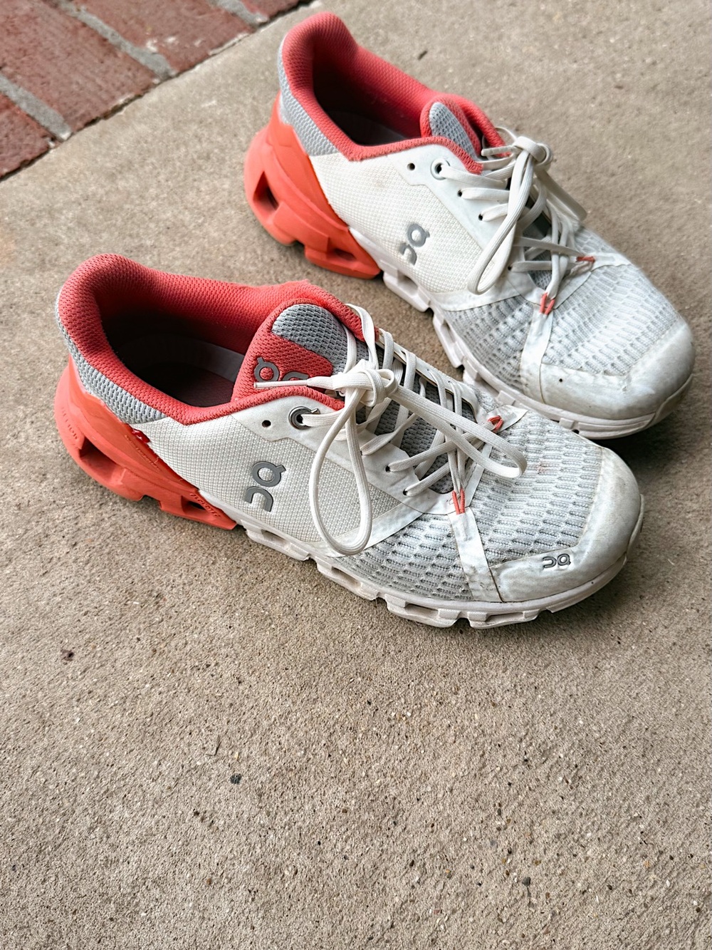 On Cloud Women's Running Sneakers - White and Coral